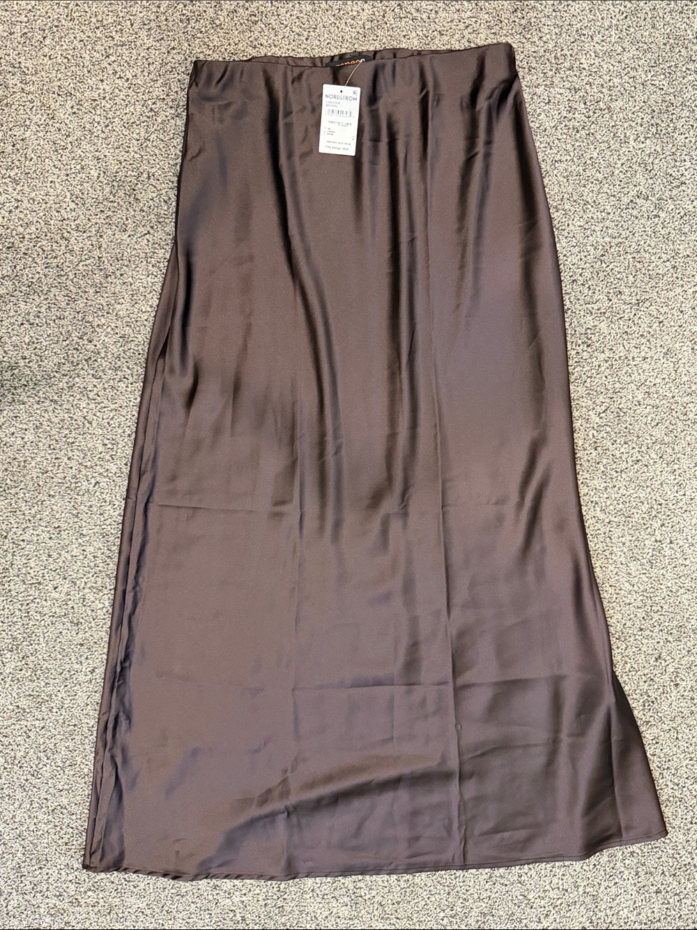 Renee C. Satin Maxi Skirt - Chocolate Brown